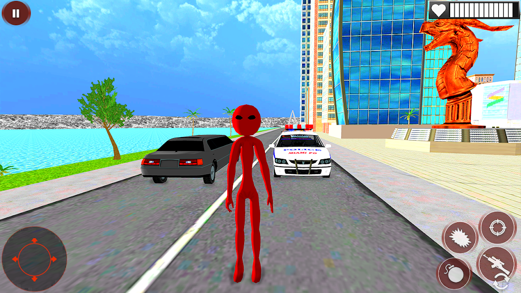 Stickman Monster Rope Hero: City Crime Simulator 1.0 APK + Mod (Unlimited money) untuk android