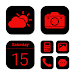 Wow Red Black Theme, Icon Pack Icon