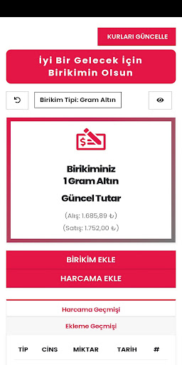 Android application Birikimin Olsun screenshort
