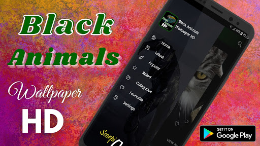 Android application Black Animals Wallpaper HD screenshort