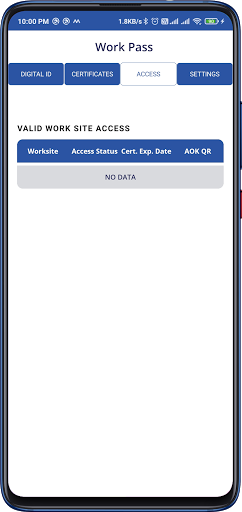 Work Pass Screen 3