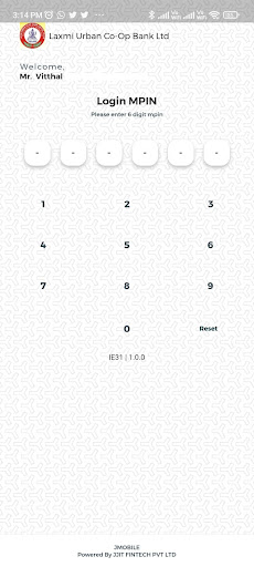 Laxmi Bank Latur Mobile App Screen 3