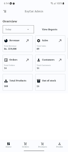 Android application EsyEat Admin screenshort