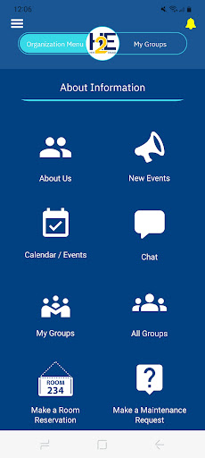 Android application Here2Engage screenshort