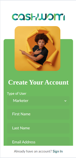 CashWom Screen 2