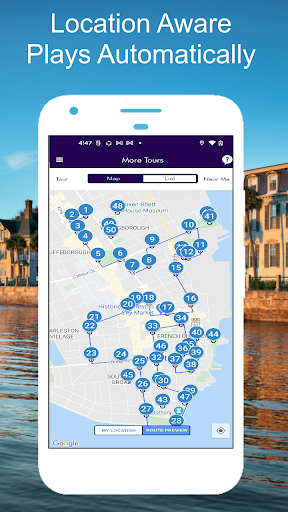 Screenshot of Charleston GPS Audio Guide