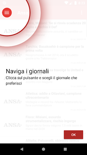 Android application Giornali italiani screenshort