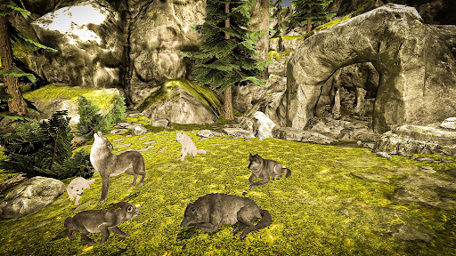 Android application Wild Wolf Animal Simulator screenshort
