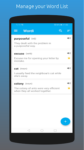 Android application Wordi - Save, Build Vocabulary screenshort