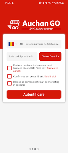 Android application Auchan GO Romania screenshort