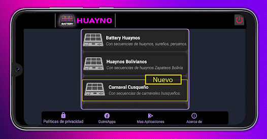 Captura 1 BatteryHuayno - Secuencias Hua android