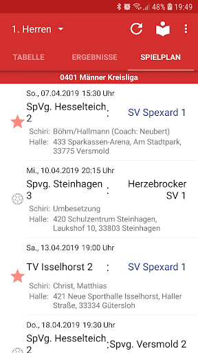 SV Spexard Handball Screen 2