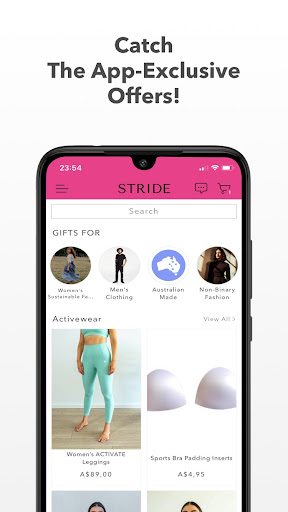 Android application Stride screenshort