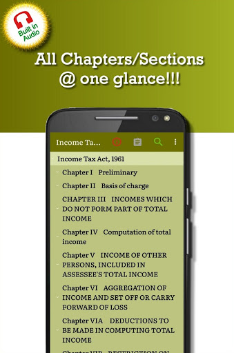 Android application Income Tax Act 1961 screenshort
