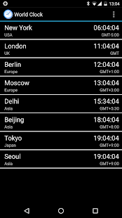 World Clock & Widget Screenshot