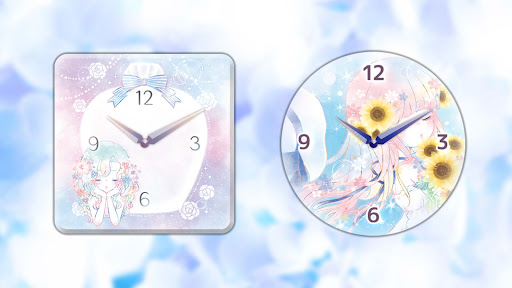 Analog clocks Flowery Kiss Screen 3