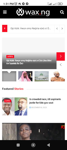 Android application Wax.ng News screenshort
