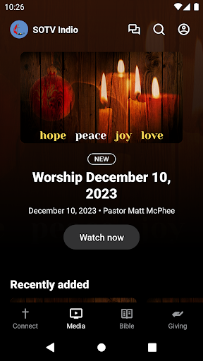 Shepherd of the Valley UMC Screen 2