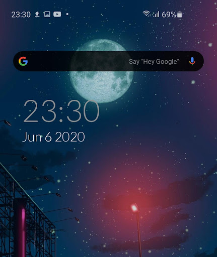 Android application Material digital clock widget screenshort
