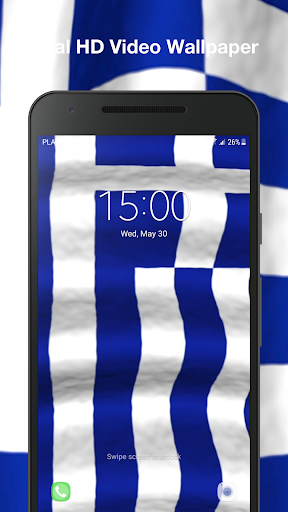 Greece Flag Live Wallpaper Pro Screen 3