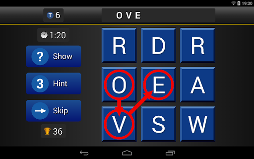 Trackword - the word grid game