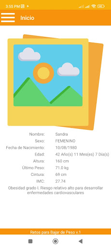 Android application Retos para Bajar de Peso screenshort