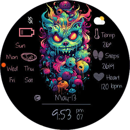 BFF63- Neon Art Skull colorful screenshot 16