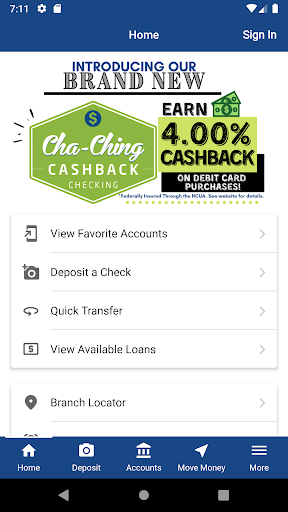 Wymar Federal Credit Union Screen 2