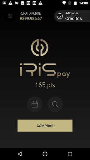 Android application Iris Pay screenshort