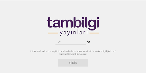 Android application Tambilgi Mobil Kütüphane screenshort