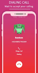 Bambam friends fake chat, call