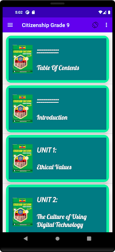 Citizenship Grade 9 Textbook Screen 2