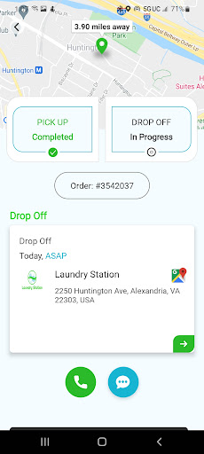 Laundry PickUp Driver Screen 3