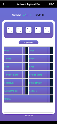 Yathzee Screen 3