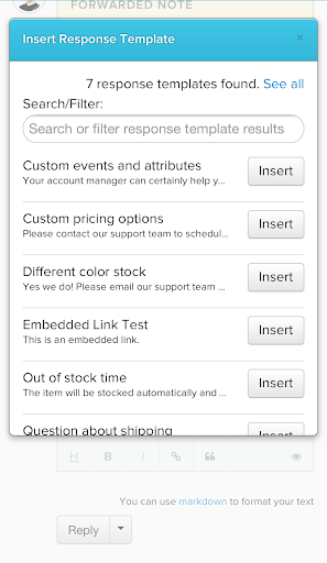 Screenshot of Reamaze