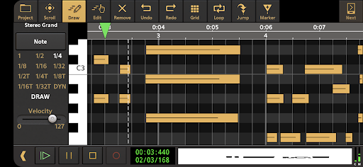 Screenshot of Audio Evolution Mobile Studio