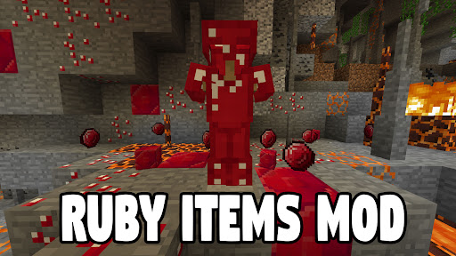 Ruby Items Mod Minecraft PE