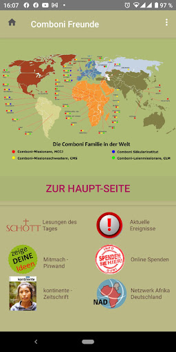 Android application Comboni Freunde (Friends) screenshort