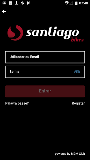 Cartão Cliente Santiago Bikes Screen 3