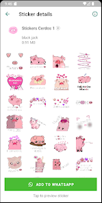 Captura 10 Stickers de Cerdos android