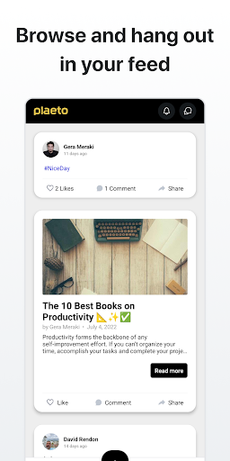 Android application Plaeto screenshort