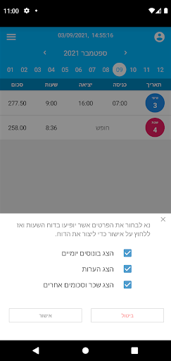 משמרון - שעות עבודה