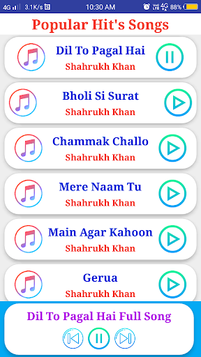 Shahrukh Khan All Songs