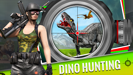 Android application Wild Dinosaur Hunter Zoo Games screenshort
