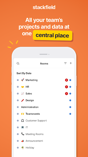 Android application Stackfield screenshort
