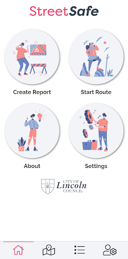 Android application Lincoln StreetSafe screenshort