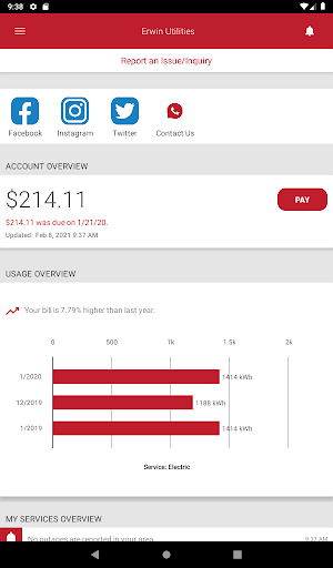 Screenshot of EUConnect