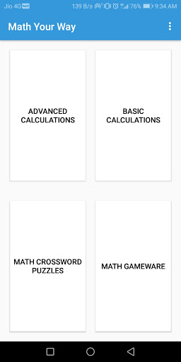 Android application Math Your Way screenshort