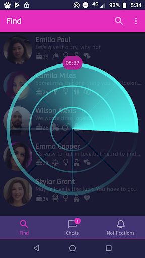 Android application Basbes -Eye contact dating app screenshort