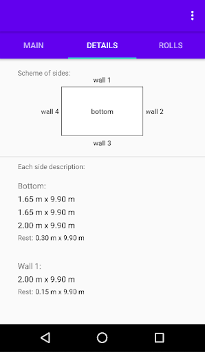Swimming pool liner calculator Screen 3